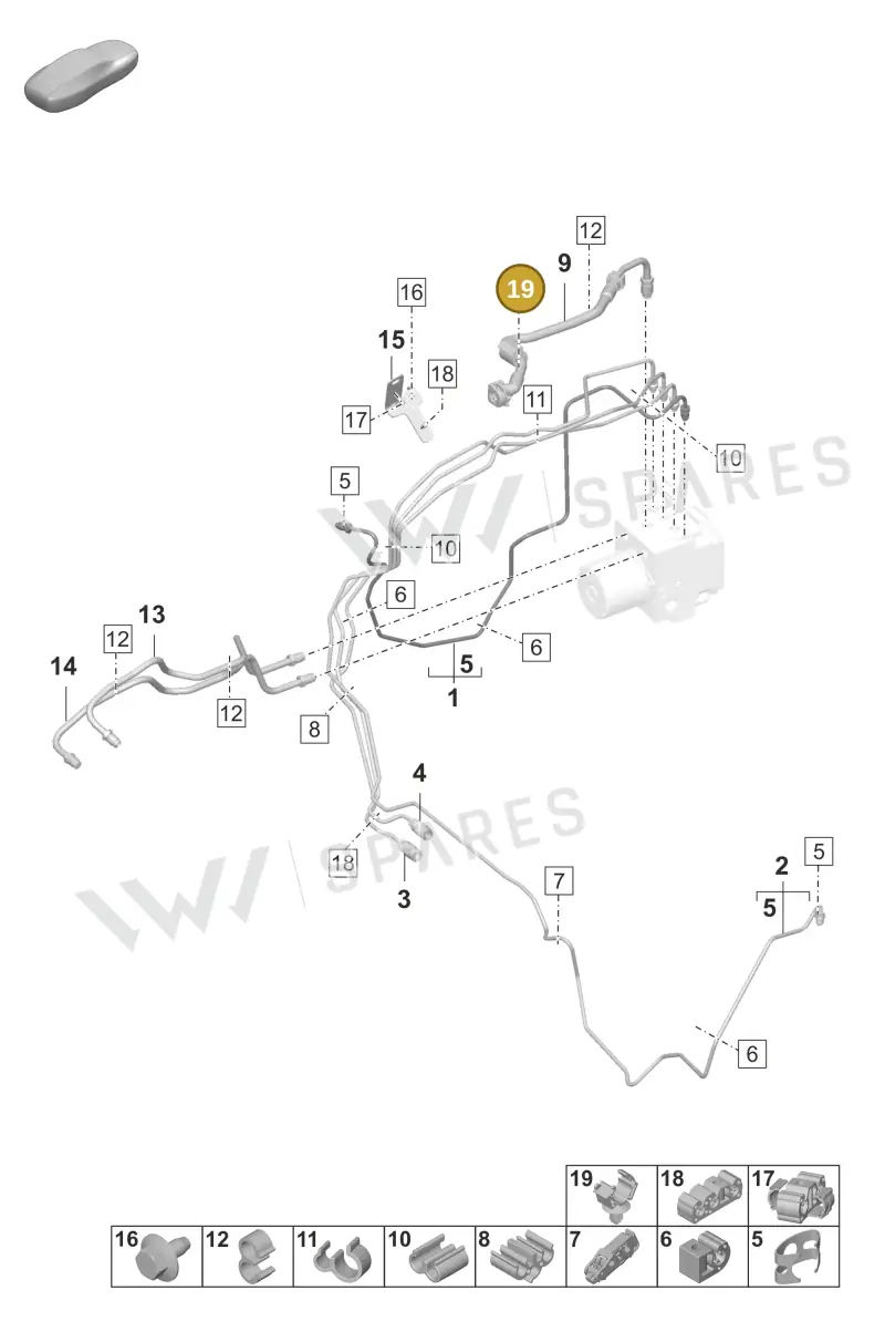N10507901 — Porsche Taycan Sport Turismo (2023-) diagram p56604010, position 19