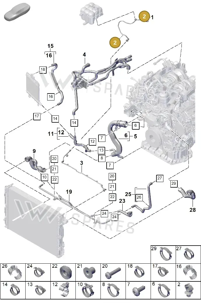 N10507901 — Porsche Cayenne Hybrid Coupe (2023-) diagram p60105340, position 2