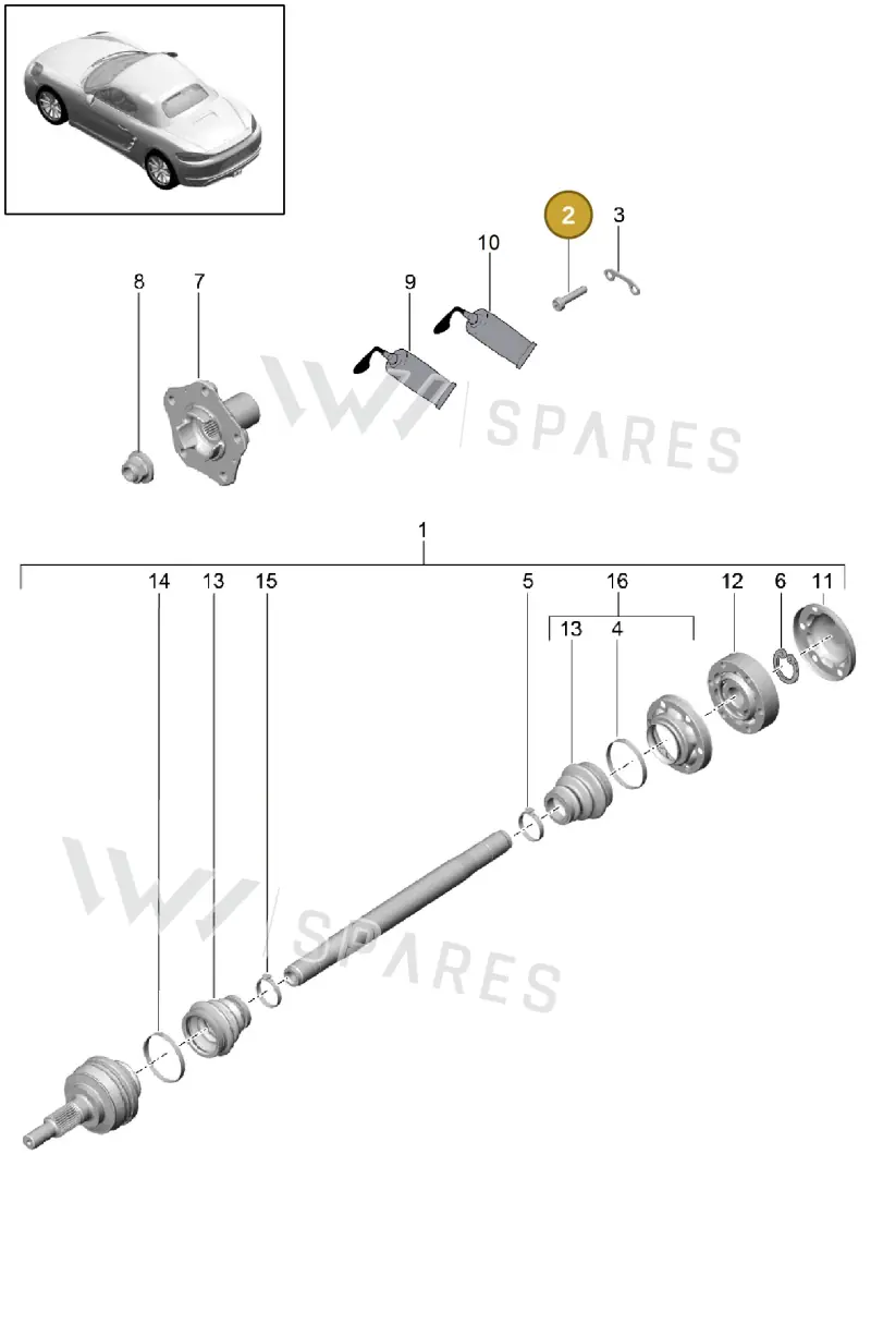 N10523402 — Porsche Boxster (2016-) diagram p48501005, position 2