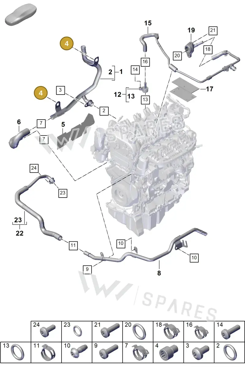 N10524202 — Porsche Cayenne Hybrid Coupe (2023-) diagram p60105050, position 4