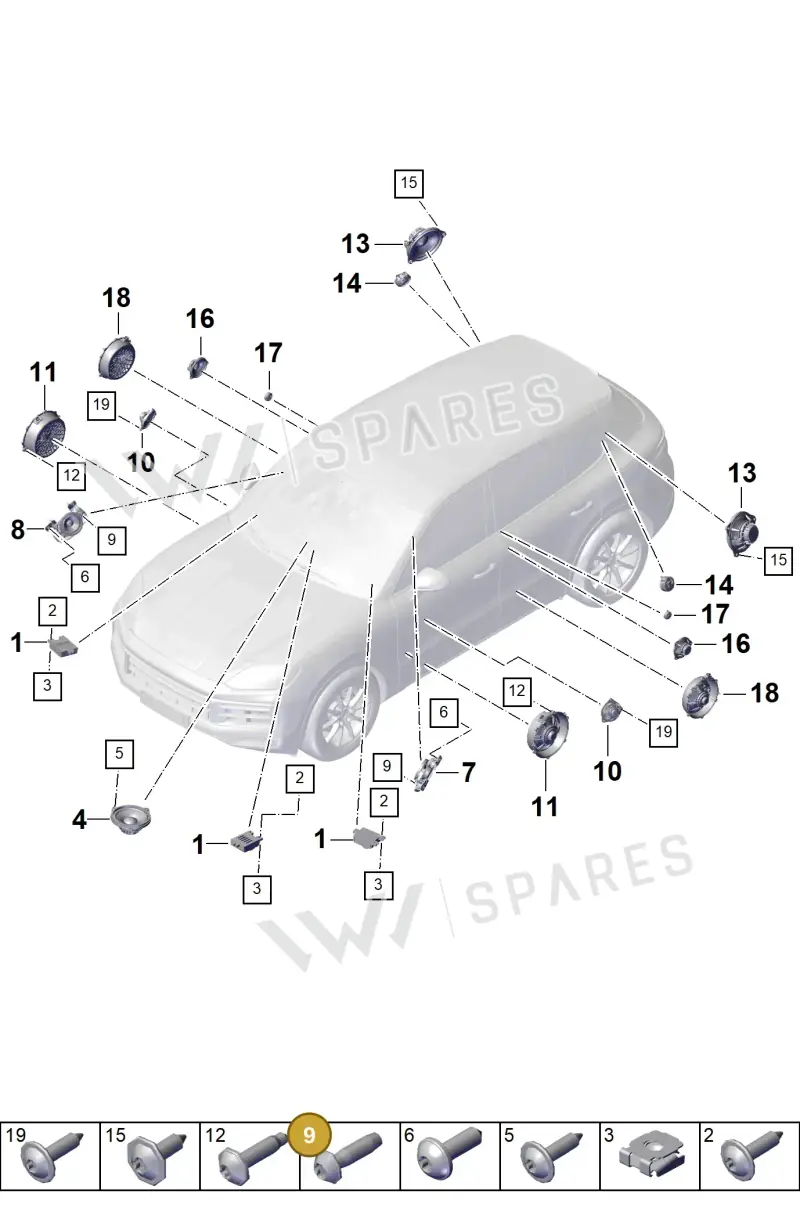 N10526302 — Porsche Cayenne Hybrid Coupe (2023-) diagram p60914200, position 9
