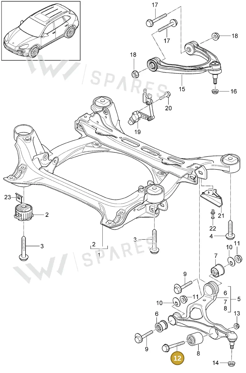 N10532602 — Porsche Cayenne (2010-2018) diagram p37401000, position 12