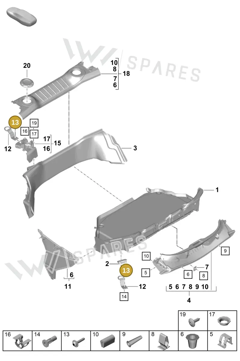 N10535502 — Porsche Cayman GT4 (2019-) diagram p55807050, position 13