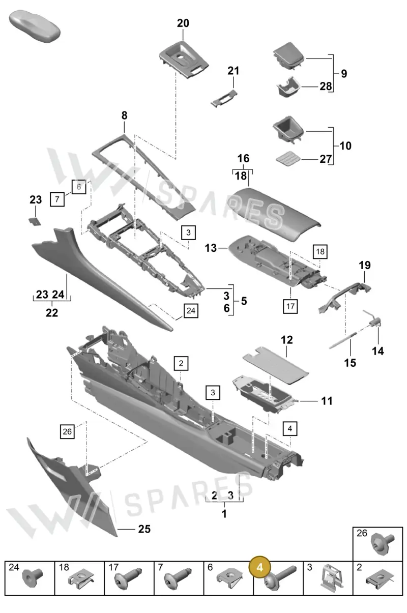 N10535502 — Porsche Boxster Spyder (2019-) diagram p55809200, position 4