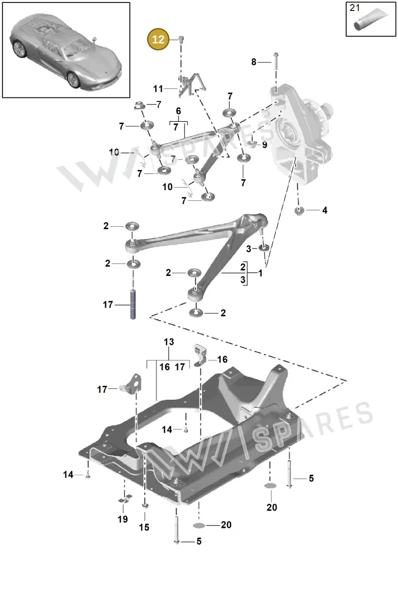 N10544703 — Porsche 918 Spyder (2014-2015) diagram p43401000, position 12