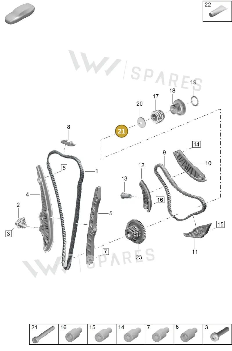 N10544904 — Porsche Cayenne Hybrid Coupe (2023-) diagram p60103300, position 21