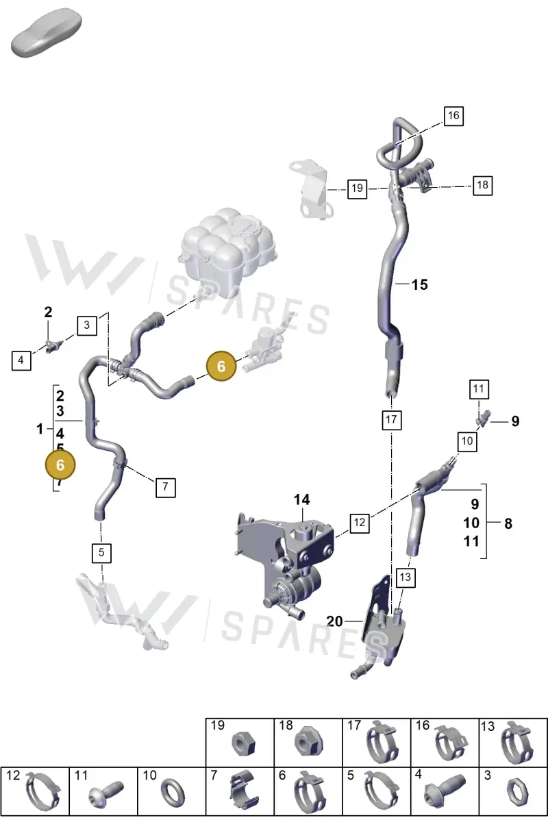 N10558701 — Porsche Cayenne Hybrid Coupe (2023-) diagram p60105380, position 6