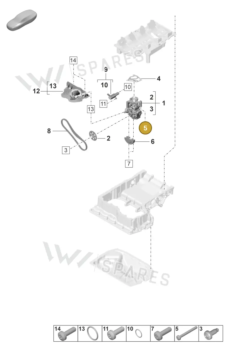 N10562603 — Porsche Panamera 4 Hybrid (2020-2023) diagram p58104000, position 5
