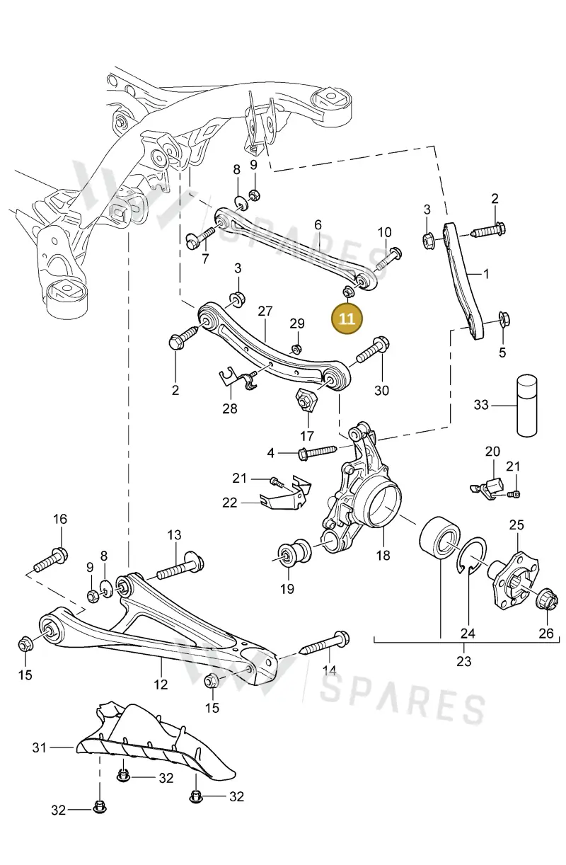 N10586802 — Porsche Cayenne (2007-2010) diagram p31501000, position 11