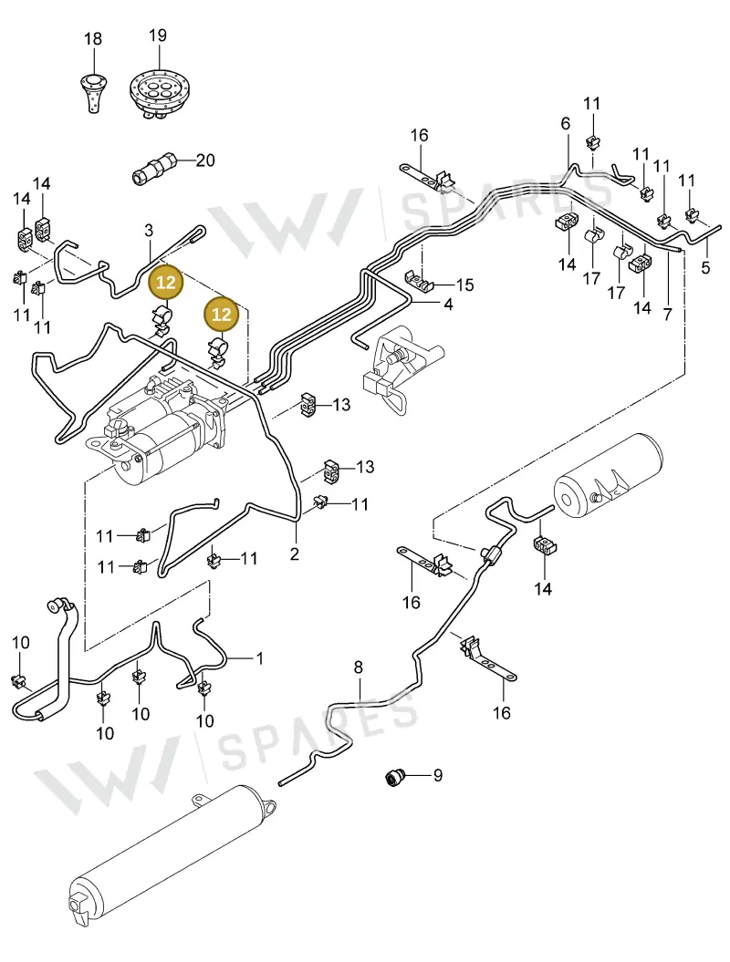 N10590101 — Porsche Cayenne (2002-2006) diagram p24606005, position 12
