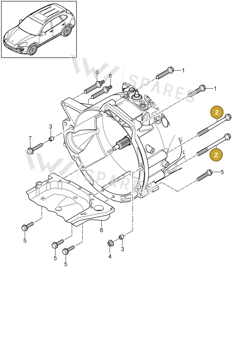 N10592302 — Porsche Cayenne (2010-2018) diagram p37306030, position 2