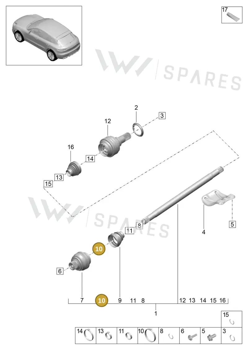 N10601501 — Porsche Macan R4 TFSI (2018-) diagram p52501030, position 10