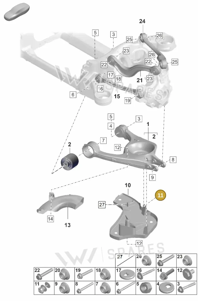 N10608501 — Porsche Taycan Sport Turismo (2023-) diagram p56501055, position 11