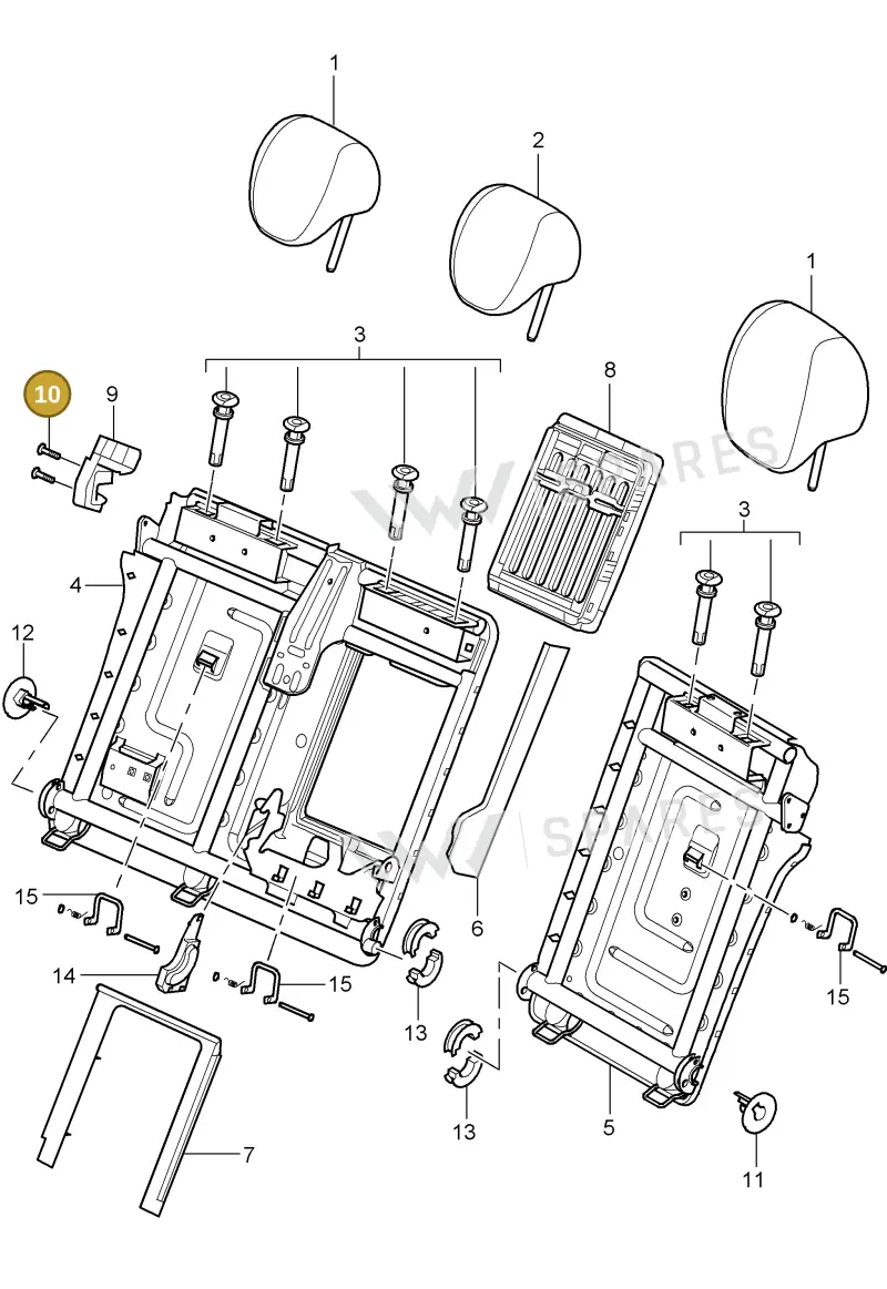 N10610101 — Porsche Cayenne (2002-2006) diagram p24817050, position 10