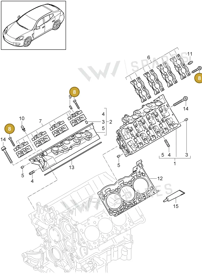 N10616501 — Porsche Panamera (2009-2016) diagram p35103010, position 8