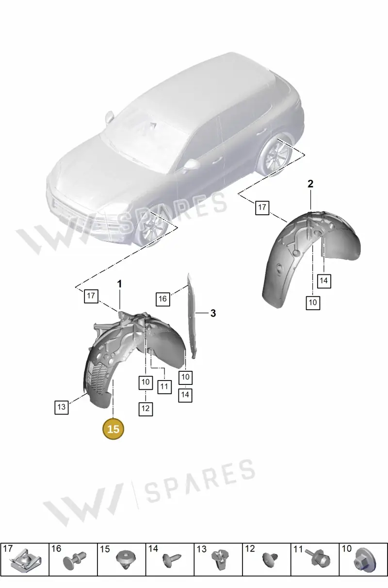 N10621301 — Porsche Cayenne Hybrid Coupe (2023-) diagram p60801750, position 15