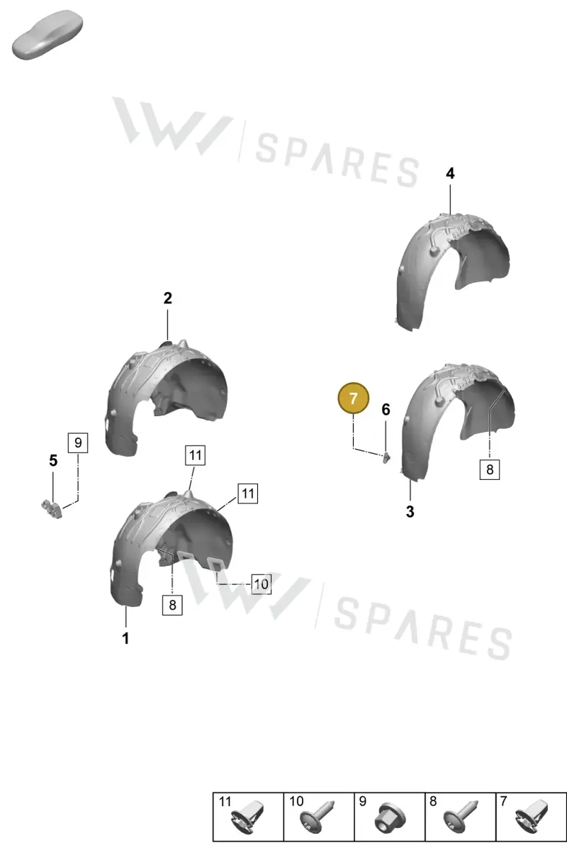 N10621301 — Porsche Macan 4 (2024-) diagram p61801750, position 7