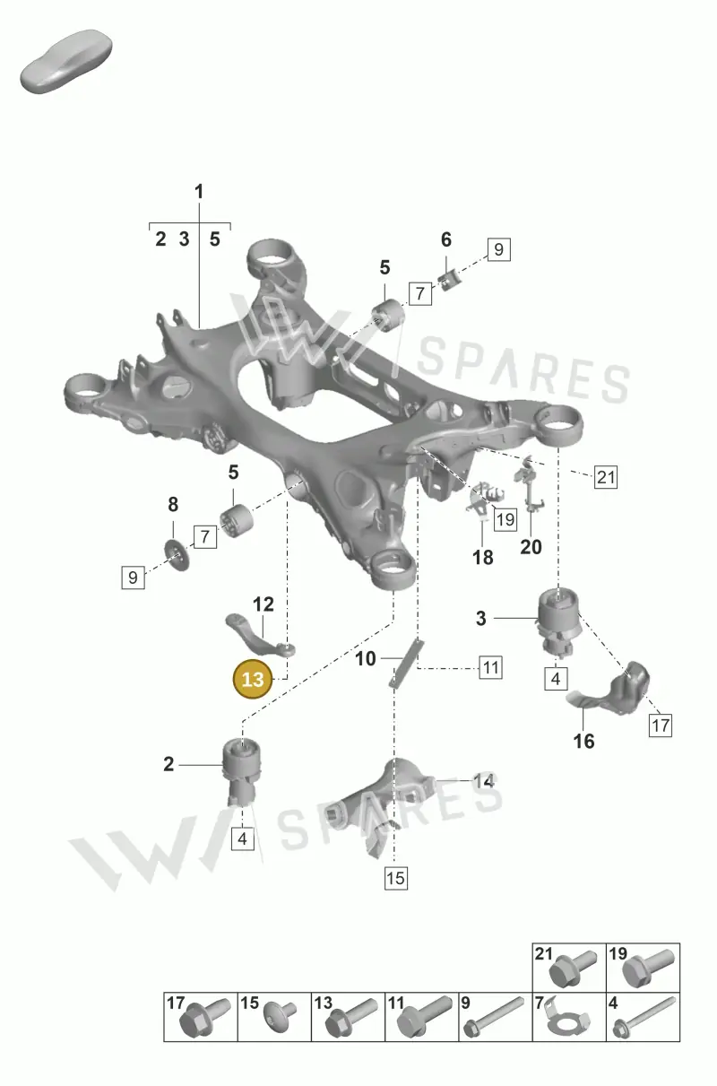 N10628401 — Porsche Panamera 4 Hybrid (2020-2023) diagram p58501000, position 13