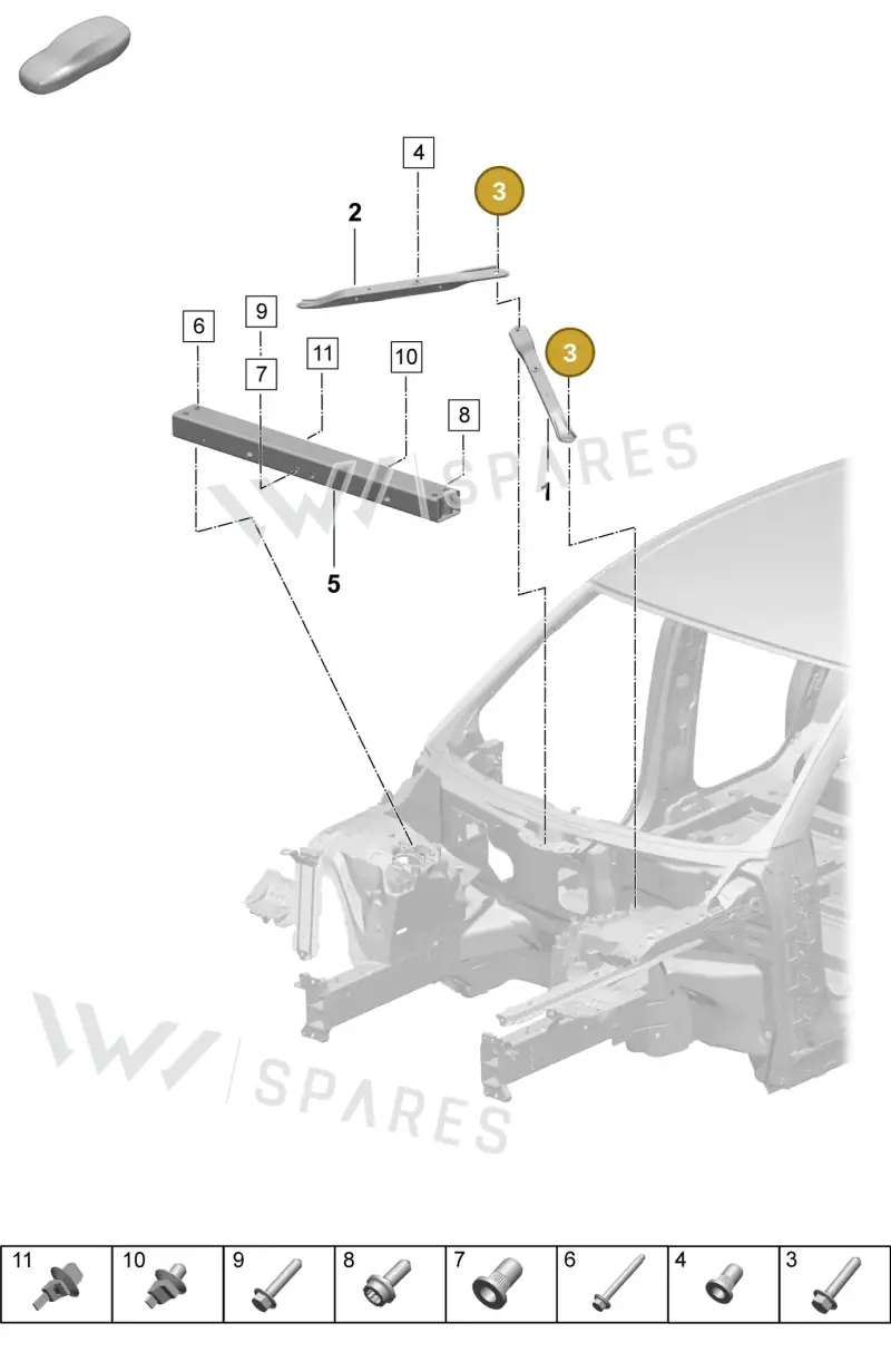 N10629602 — Porsche Macan 4 (2024-) diagram p61801150, position 3