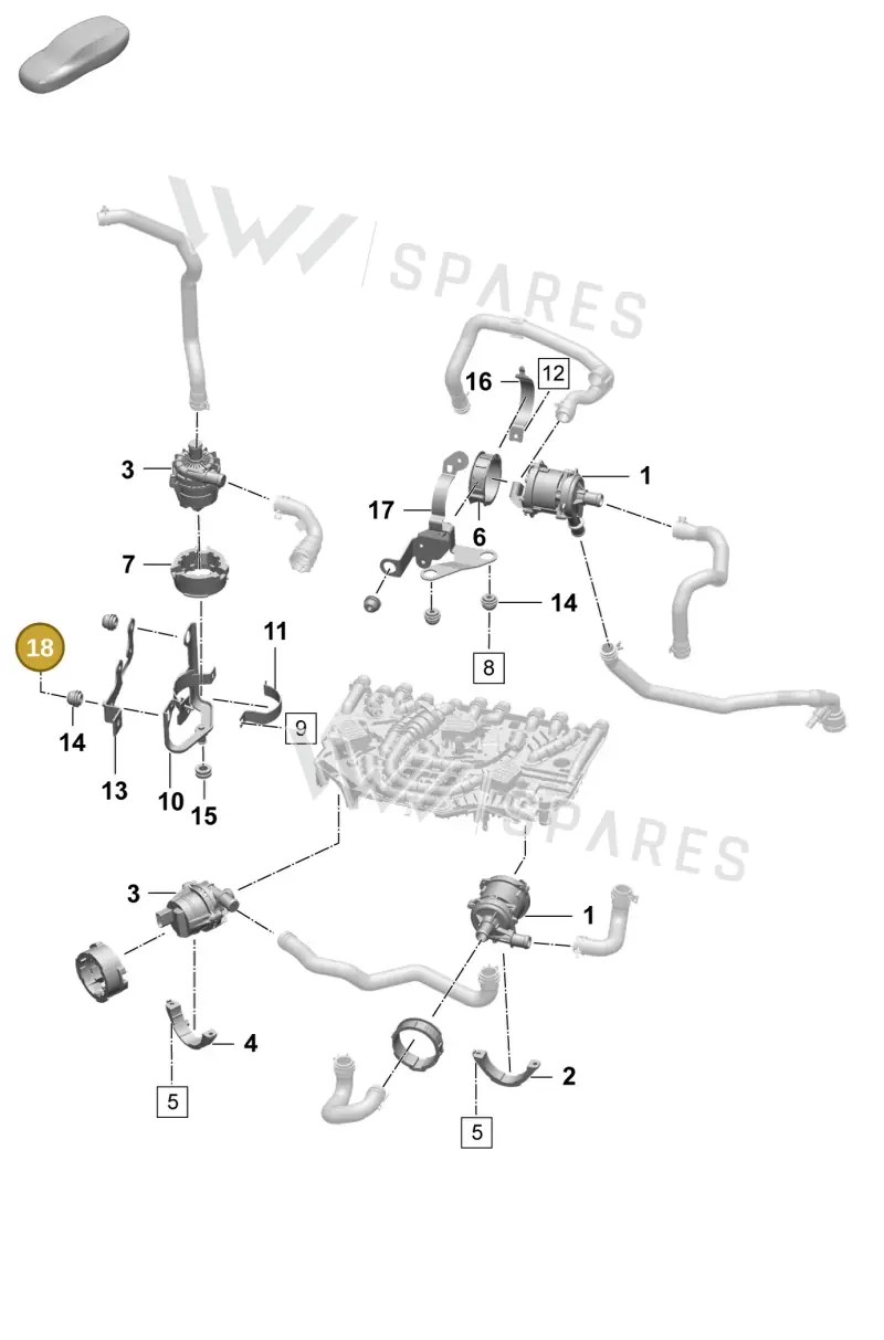 N10632003 — Porsche Taycan Sport Turismo (2023-) diagram p64155000, position 18