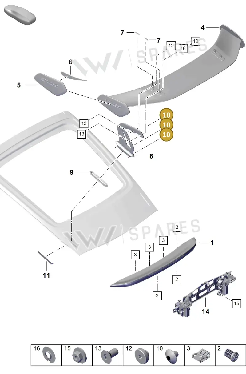 N10632105 — Porsche Cayman GT4 (2019-) diagram p55803080, position 10