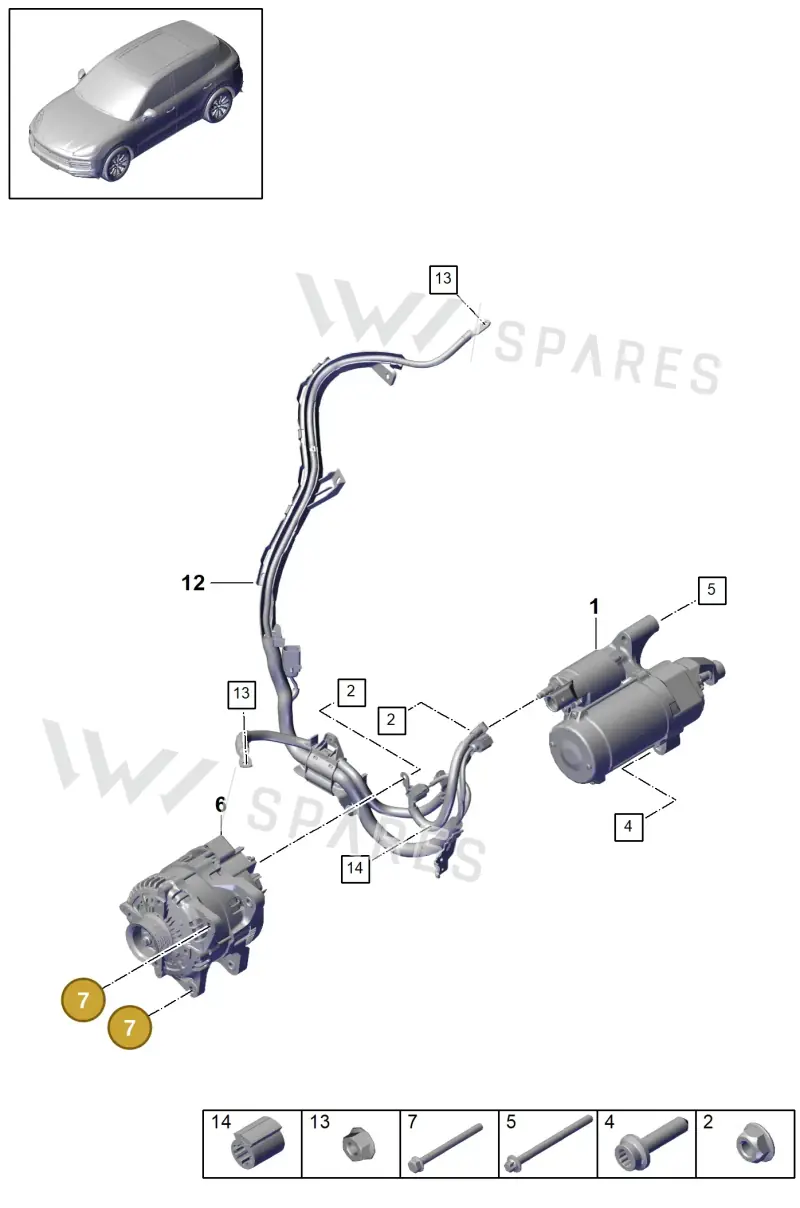 N10636501 — Porsche Cayenne Diesel V6 (2017-2023) diagram p51902005, position 7