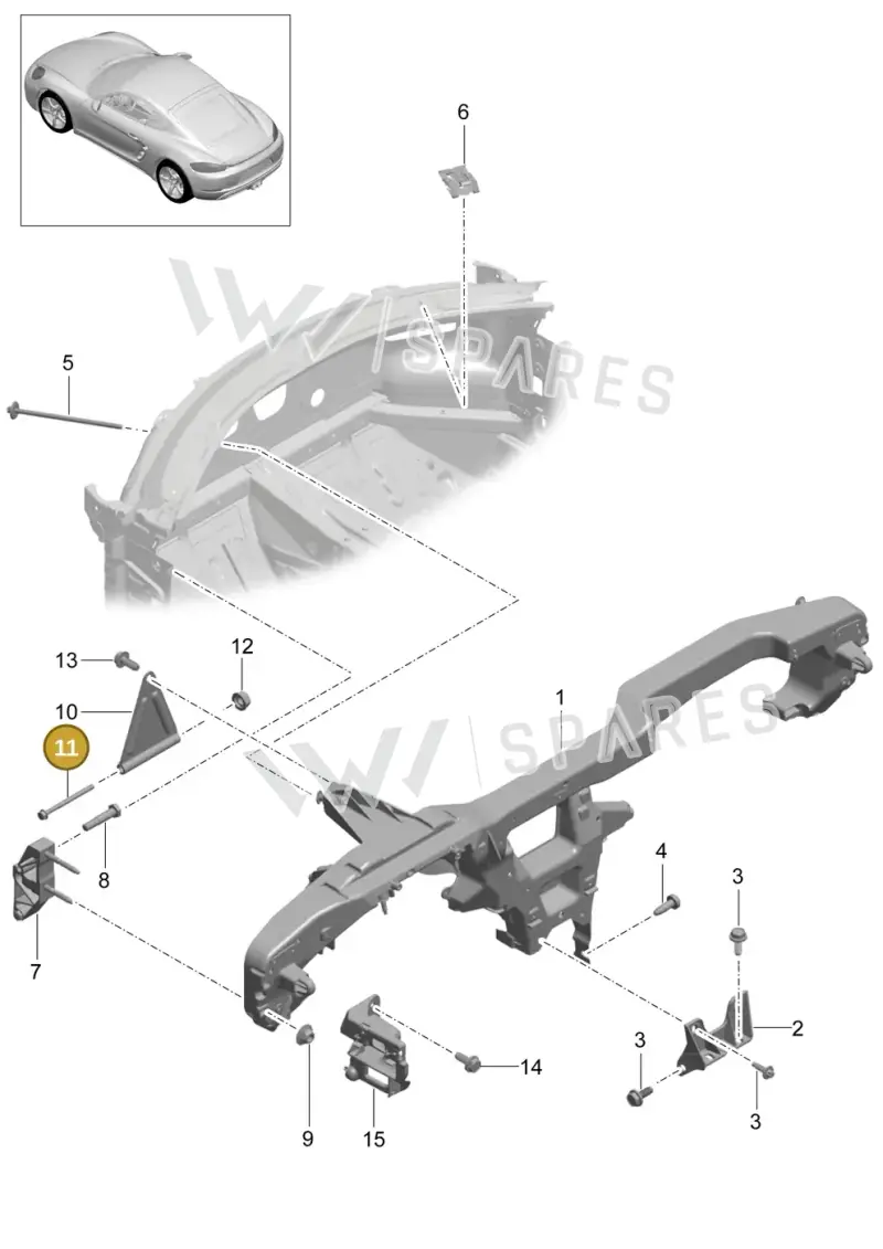 N10636601 — Porsche Cayman (2016-) diagram p50809015, position 11