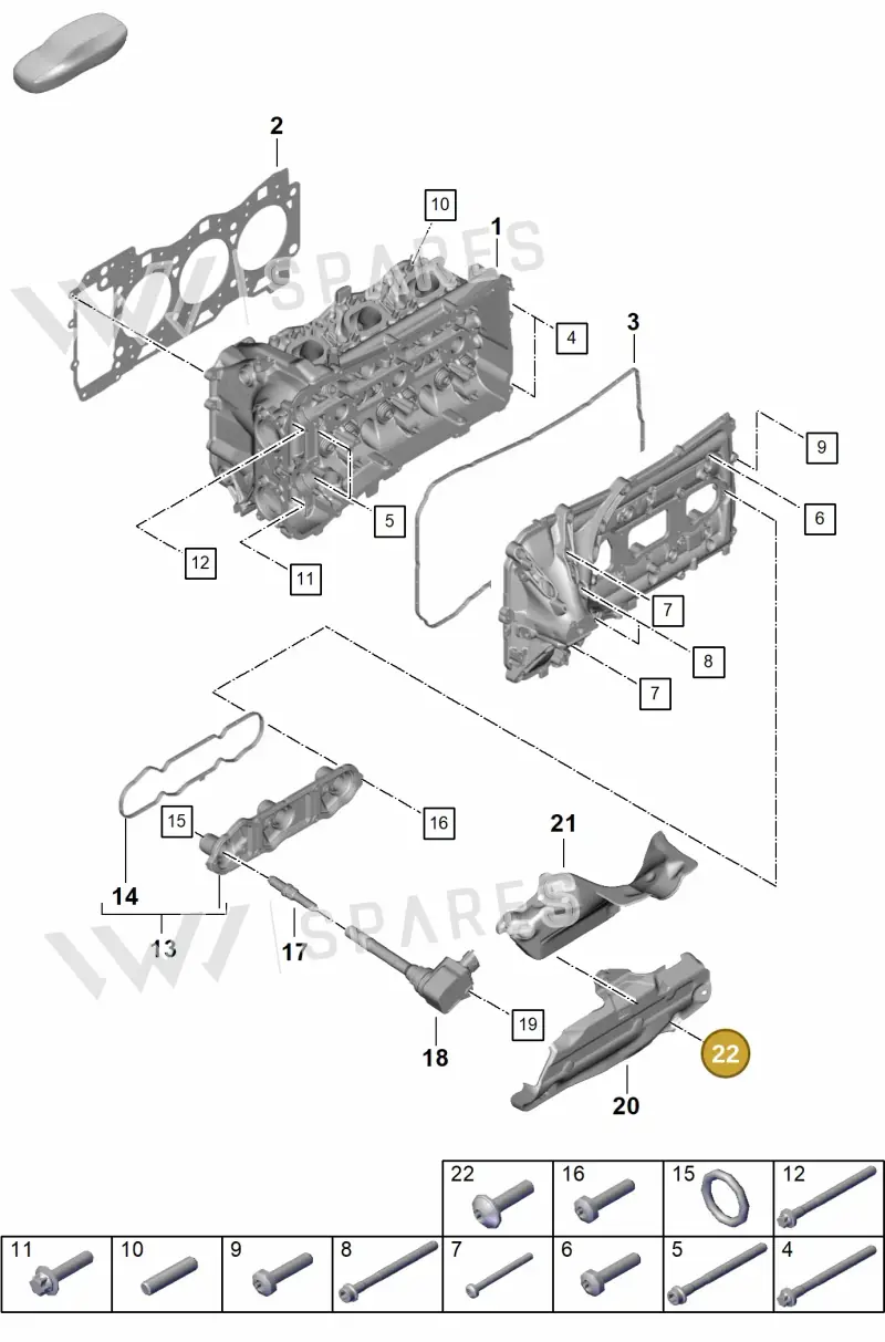N10644404 — Porsche GT3 RS (2021-) diagram p59103000, position 22
