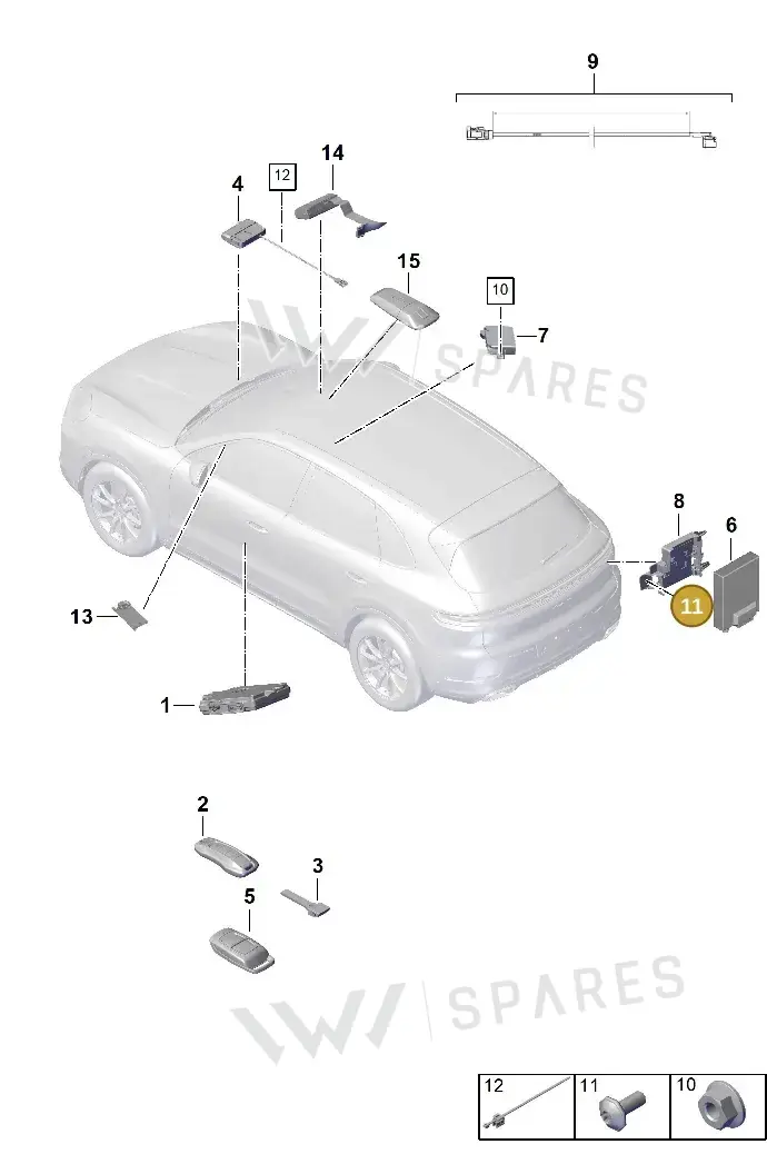 N10650701 — Porsche Cayenne Hybrid Coupe (2023-) diagram p60901400, position 11