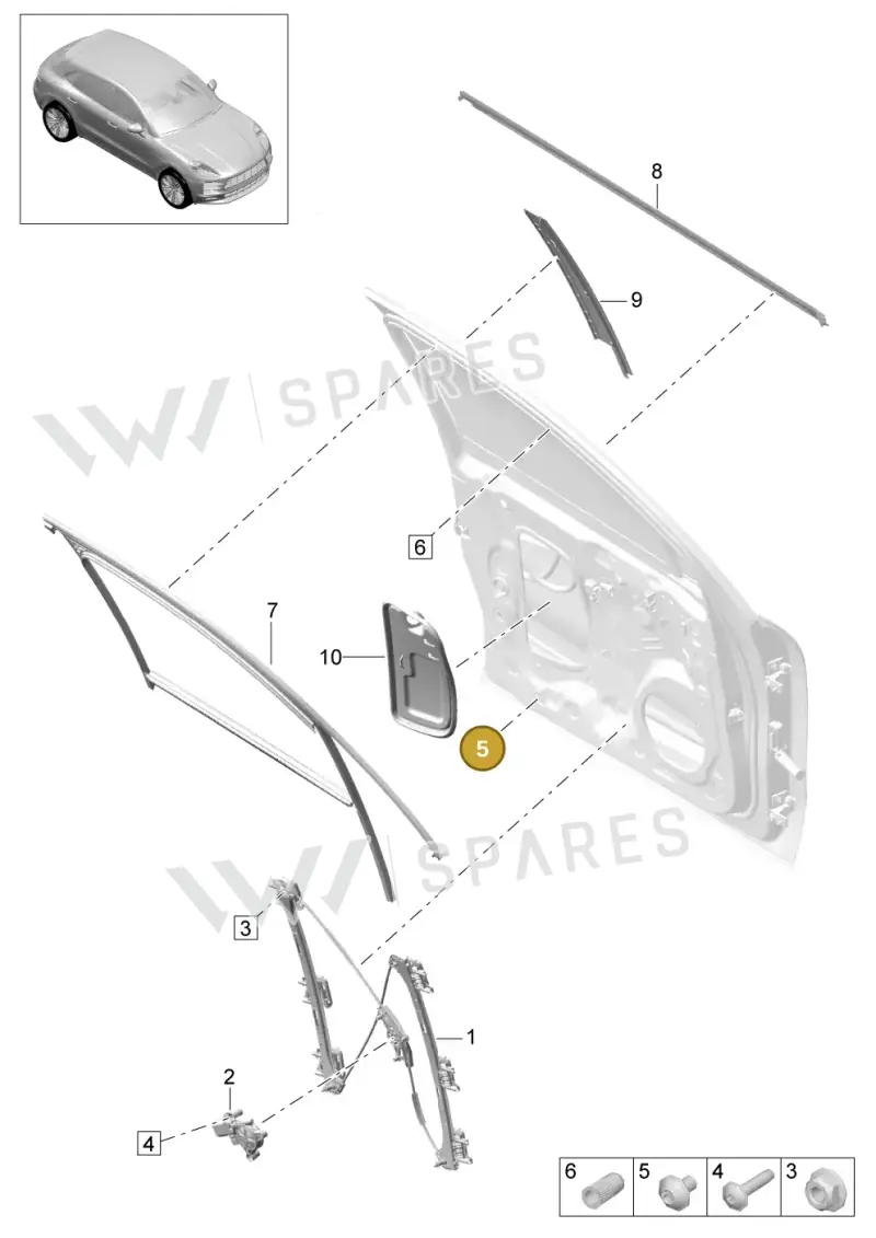 N10653801 — Porsche Macan R4 TFSI (2018-) diagram p52000199, position 5