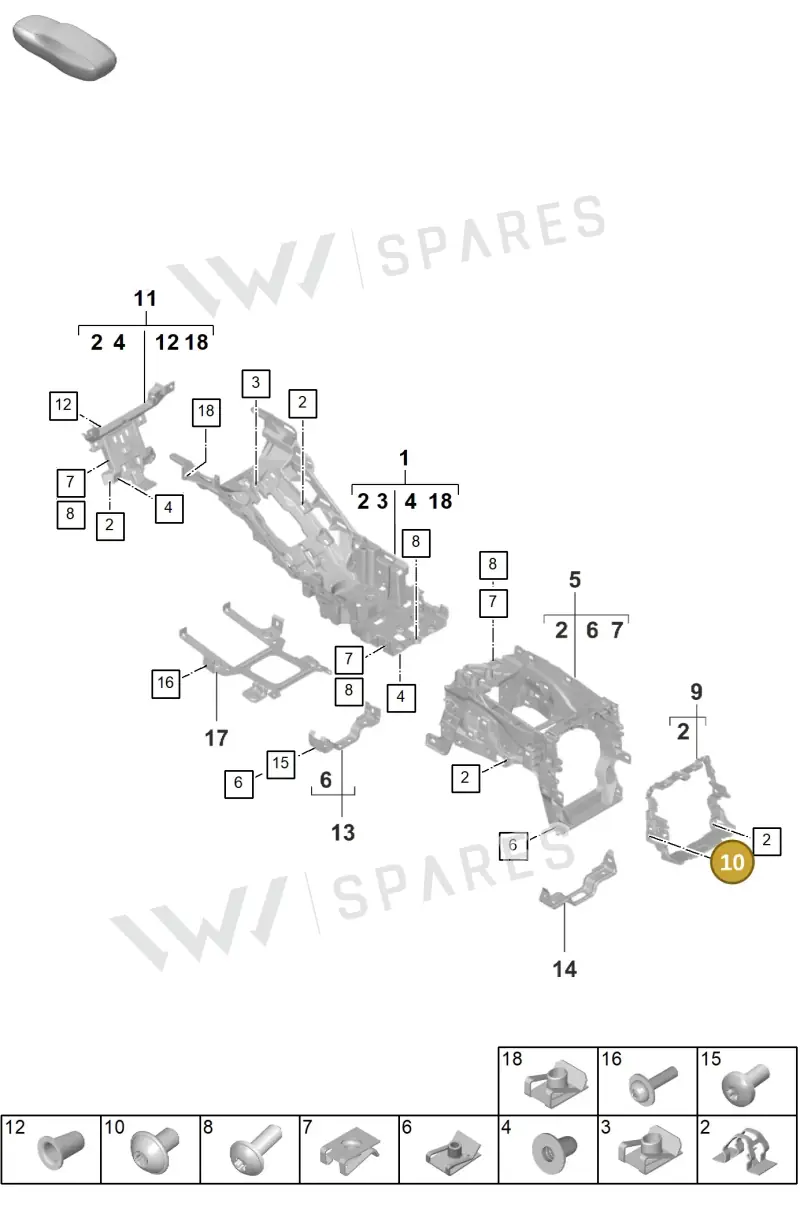 N10653801 — Porsche Taycan Sport Turismo (2023-) diagram p56809140, position 10