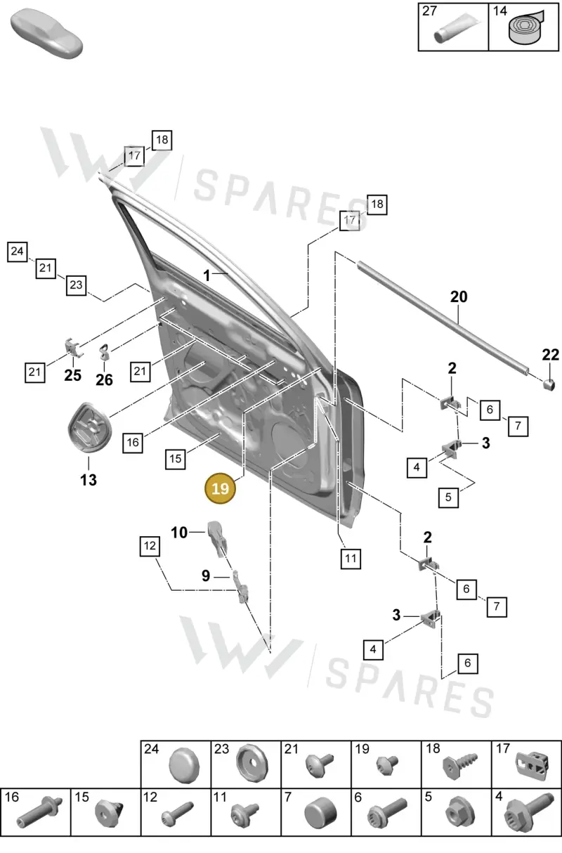N10653801 — Porsche Cayenne Hybrid Coupe (2023-) diagram p60804000, position 19