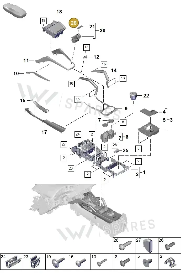 N10656702 — Porsche Cayenne Hybrid Coupe (2023-) diagram p60809300, position 28