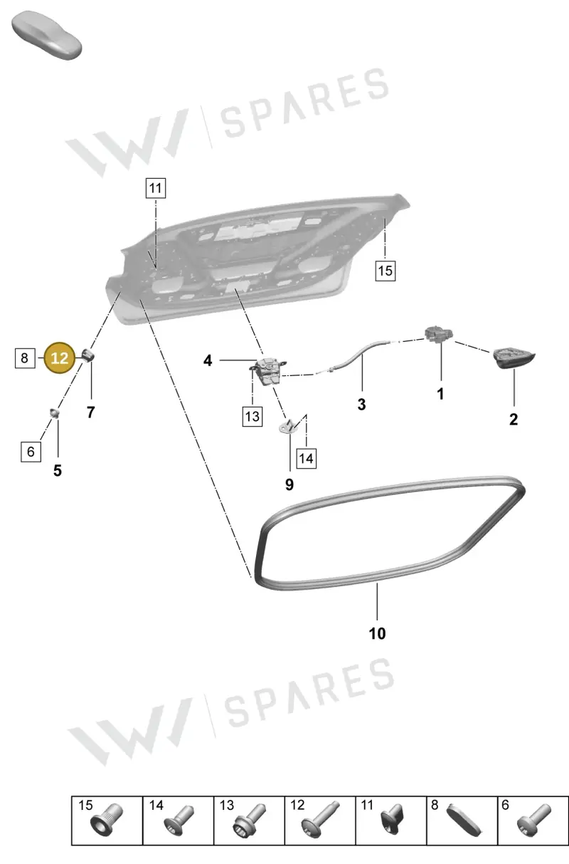 N10661002 — Porsche Taycan Sport Turismo (2023-) diagram p64803120, position 12