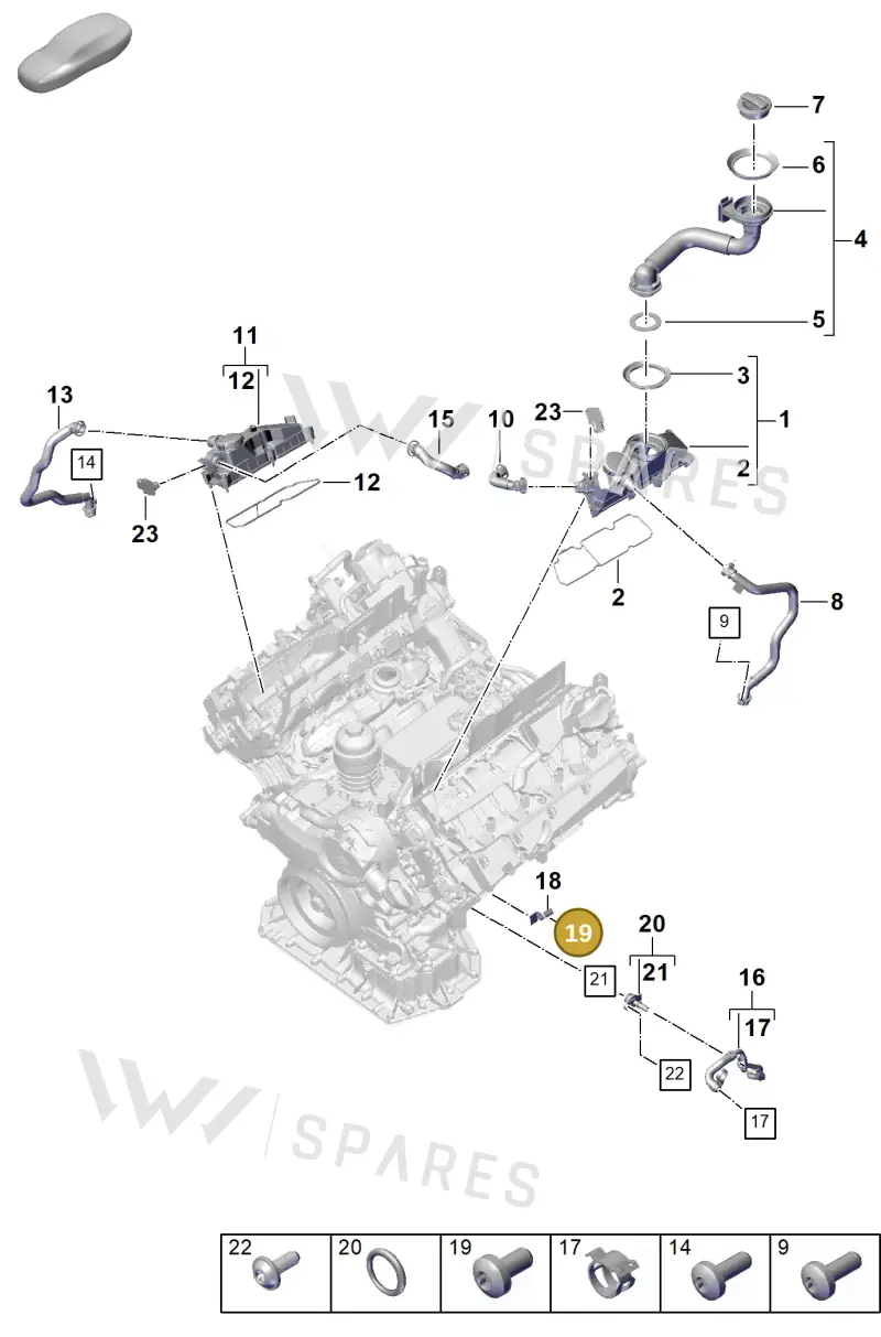 N10664901 — Porsche Cayenne Hybrid Coupe (2023-) diagram p60107370, position 19
