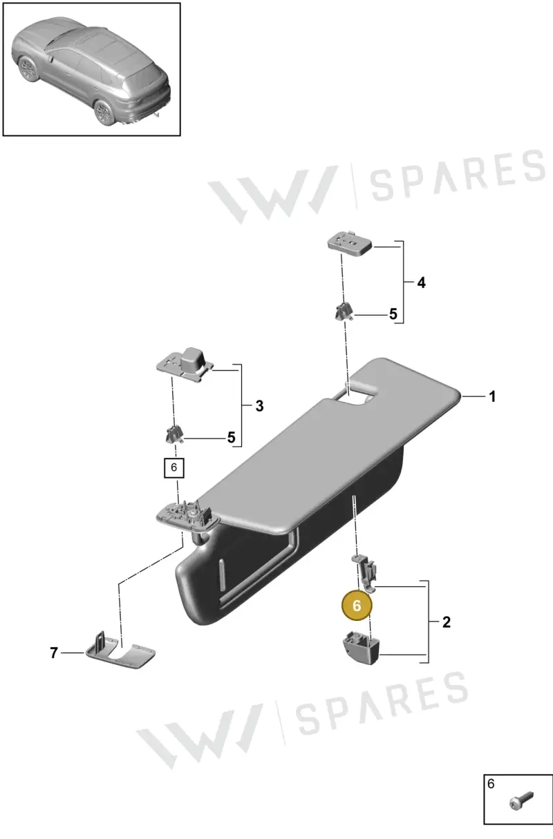 N10666302 — Porsche Cayenne Diesel V6 (2017-2023) diagram p51000002, position 6