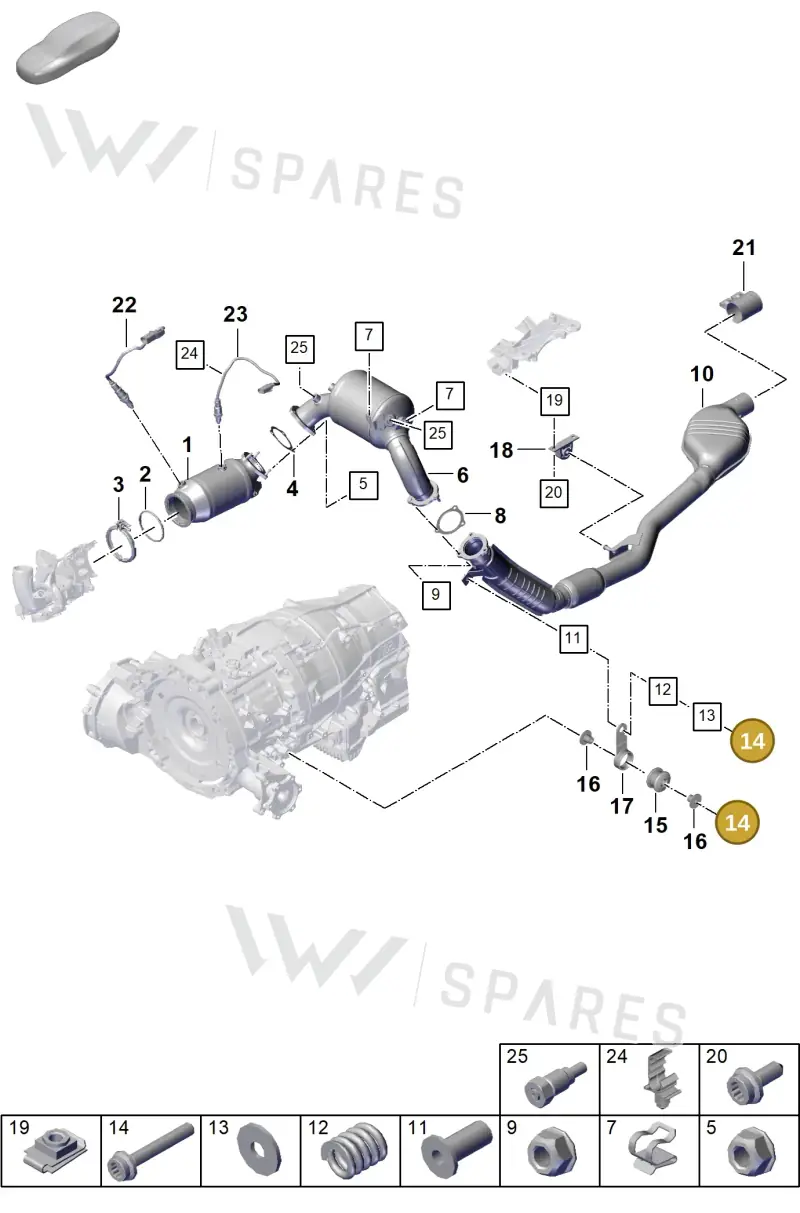 N10672001 — Porsche Cayenne Hybrid Coupe (2023-) diagram p60202200, position 14