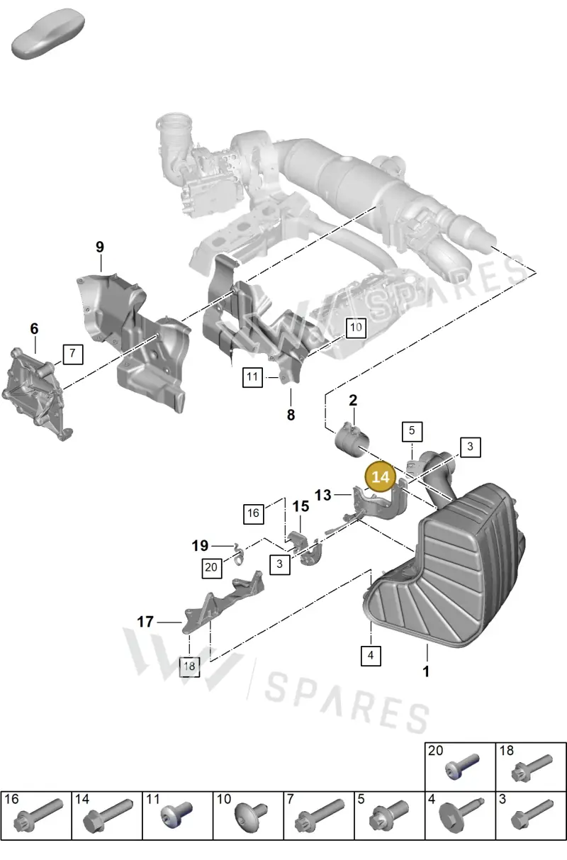 N10675603 — Porsche 992 Carrera Coupe (2024-) diagram p63202310, position 14