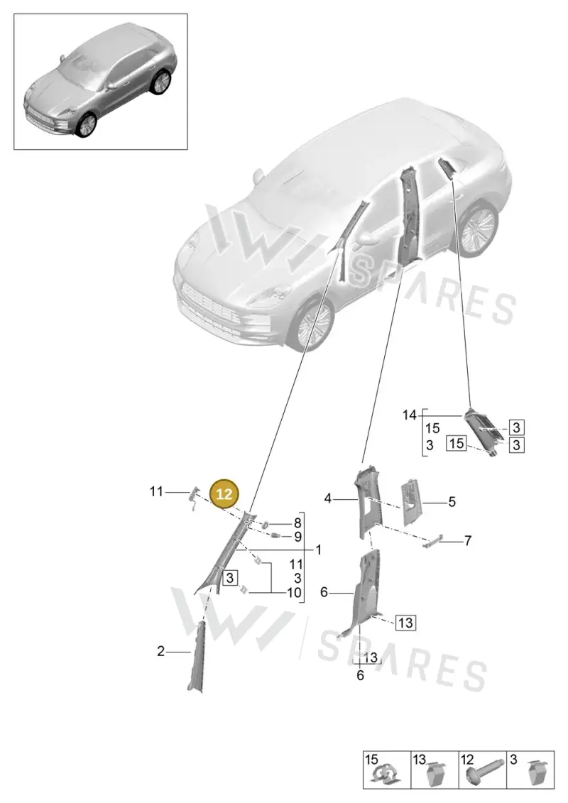 N10676801 — Porsche Macan R4 TFSI (2018-) diagram p52807025, position 12