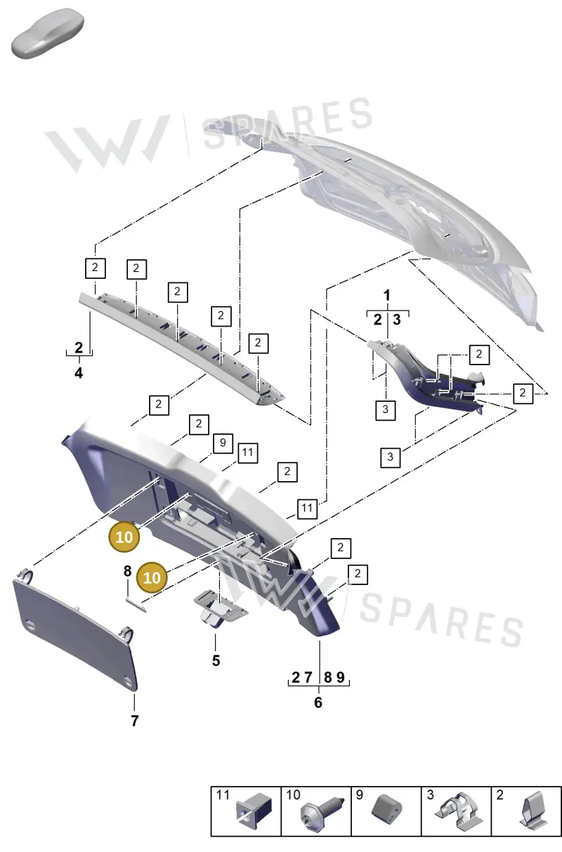 N10679501 — Porsche Cayenne Hybrid Coupe (2023-) diagram p60807350, position 10