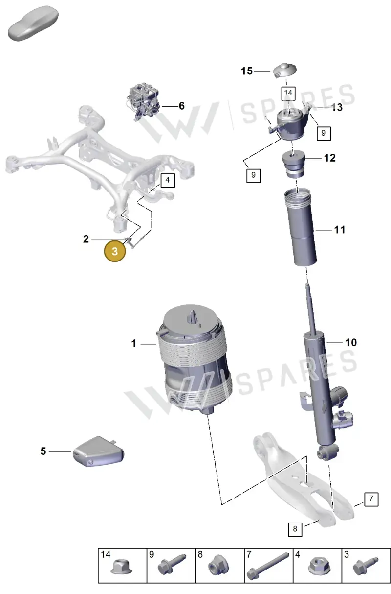 N10684301 — Porsche Cayenne Hybrid Coupe (2023-) diagram p60502000, position 3