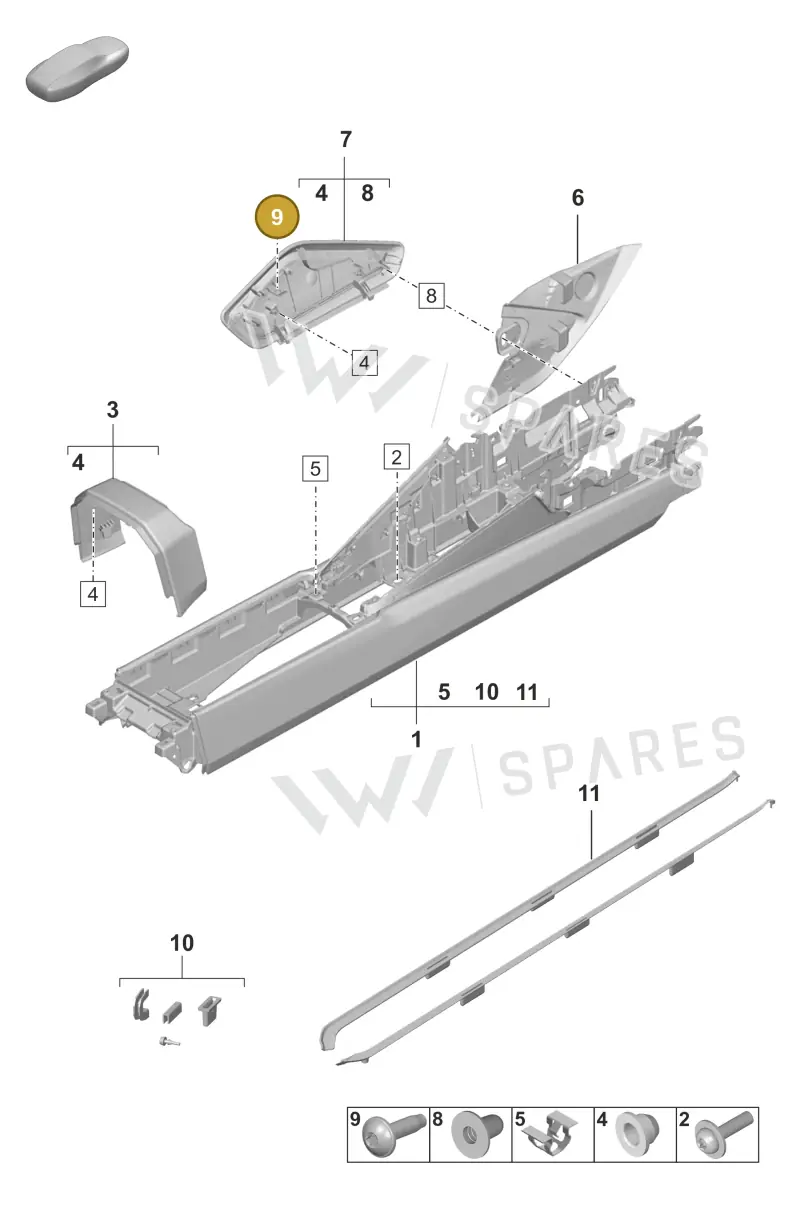 N10684701 — Porsche 992 Carrera Coupe (2024-) diagram p53809250, position 9