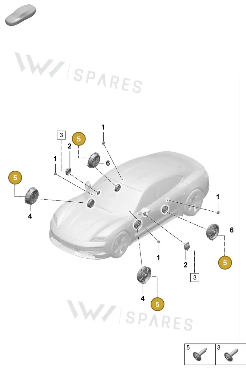 N10684701 — Porsche Taycan Sport Turismo (2023-) diagram p64914000, position 5
