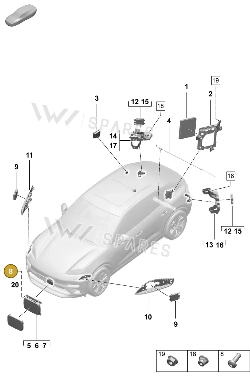 N10684701 — Porsche Macan 4 (2024-) diagram p61901300, position 8