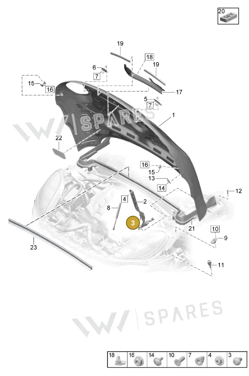 N10686001 — Porsche Macan R4 TFSI (2018-) diagram p52000163, position 3