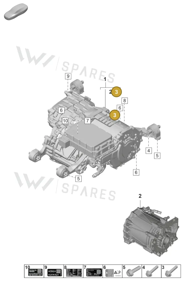 N10687201 — Porsche Taycan Sport Turismo (2023-) diagram p64151050, position 3