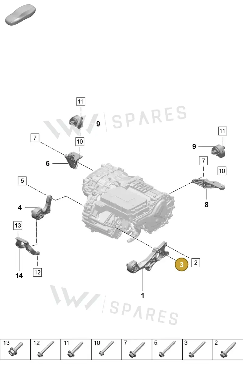 N10688301 — Porsche Taycan Sport Turismo (2023-) diagram p64159050, position 3