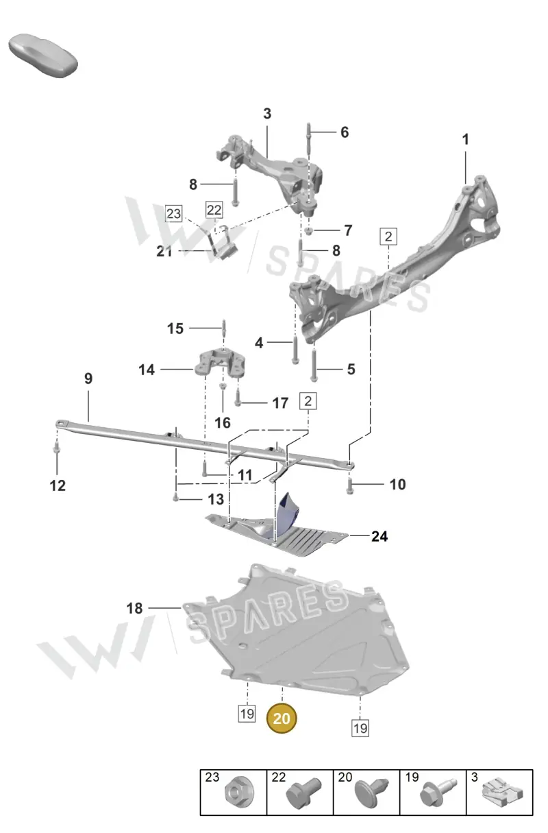N10700901 — Porsche 992 Sport Classic (2020-) diagram p57501005, position 20