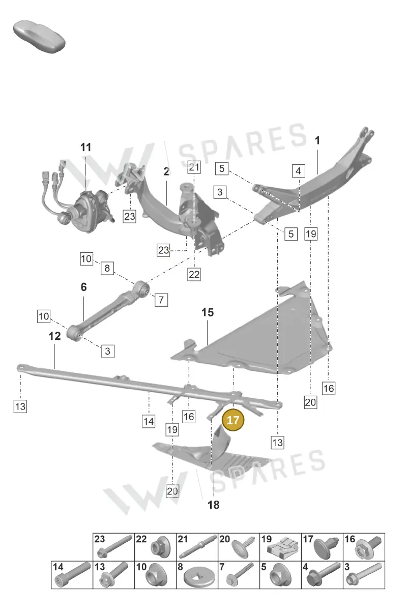 N10700901 — Porsche GT3 RS (2021-) diagram p59501000, position 17