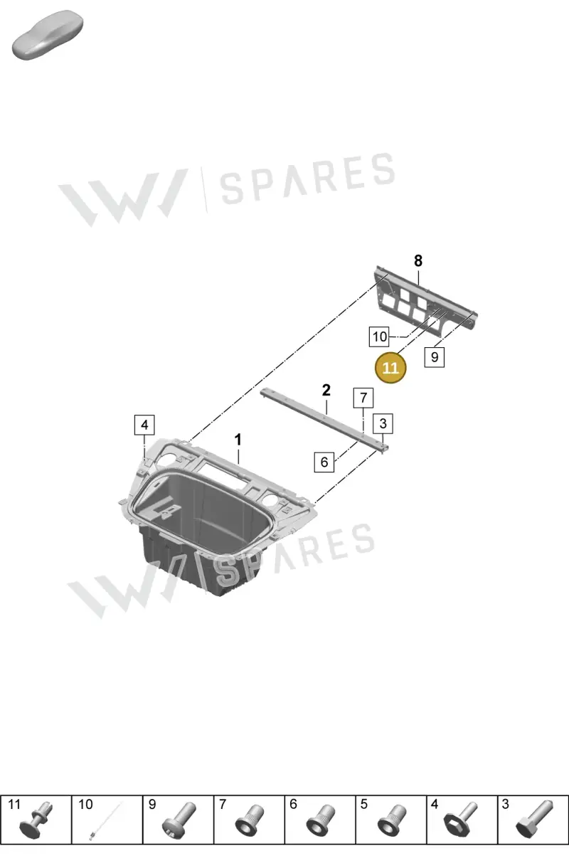 N10700901 — Porsche Taycan Sport Turismo (2023-) diagram p64801130, position 11